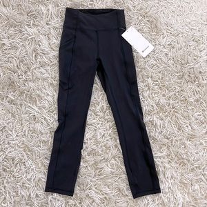 Lululemon Invigorate HR Crop Leggings, Size 0, Black